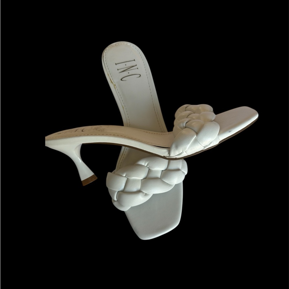 Size 6.5 INC white sandals